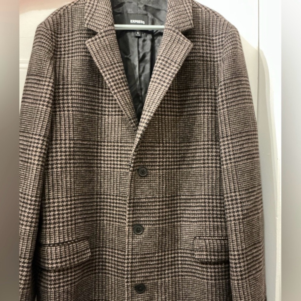 Express Houndstooth Wool Coat NWOT